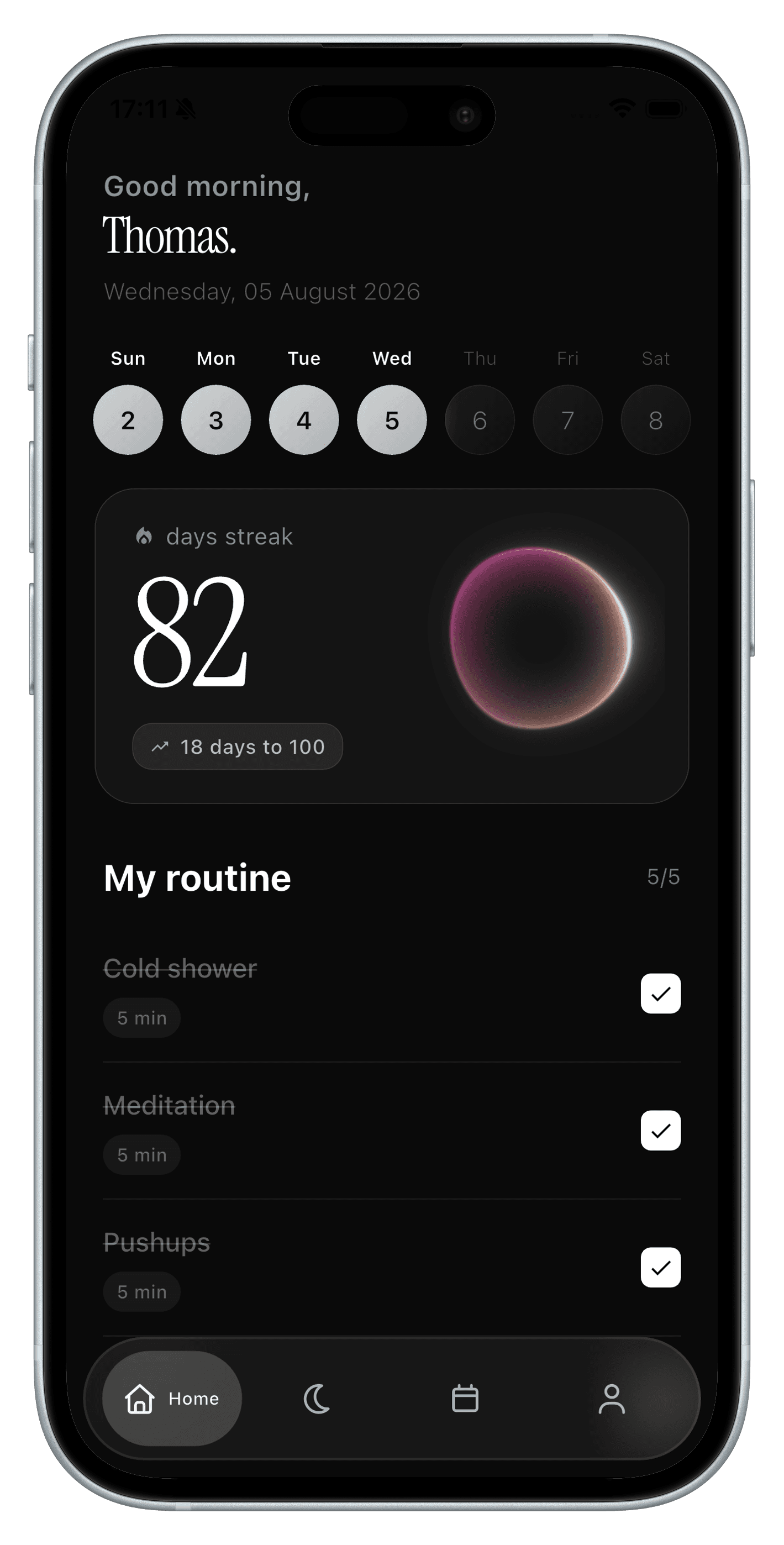 Aurora dashboard screen